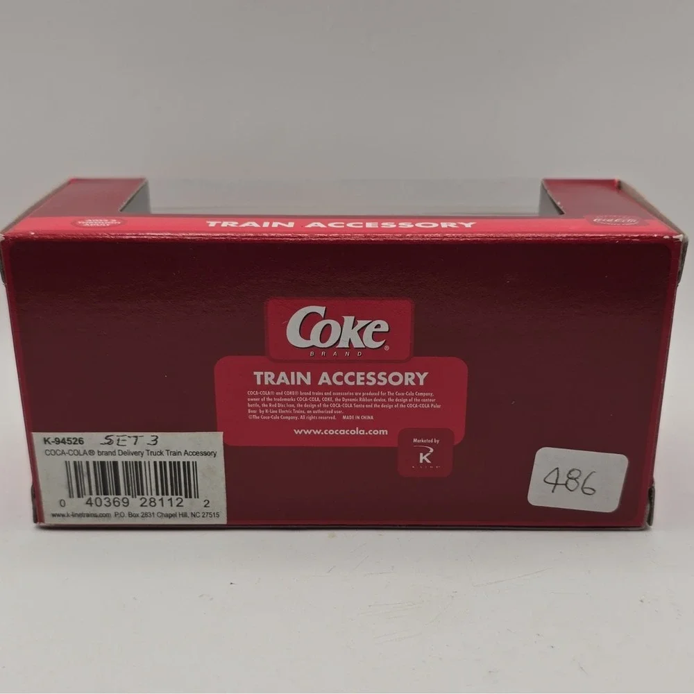 Coca-Cola Coke Delivery Truck Train Accessory w/ Box Red Yellow Black Soda